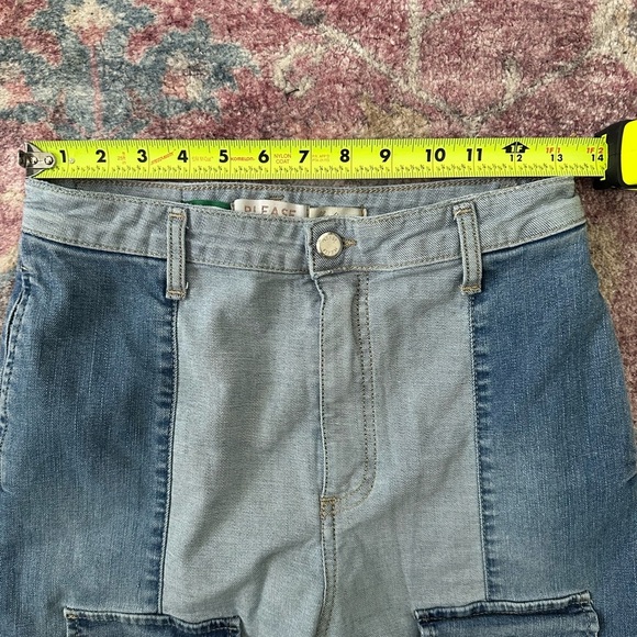 Please Jeans High Rise Handmade in Italy Two Tone Size Medium - Picture 5 of 7